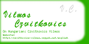 vilmos czvitkovics business card